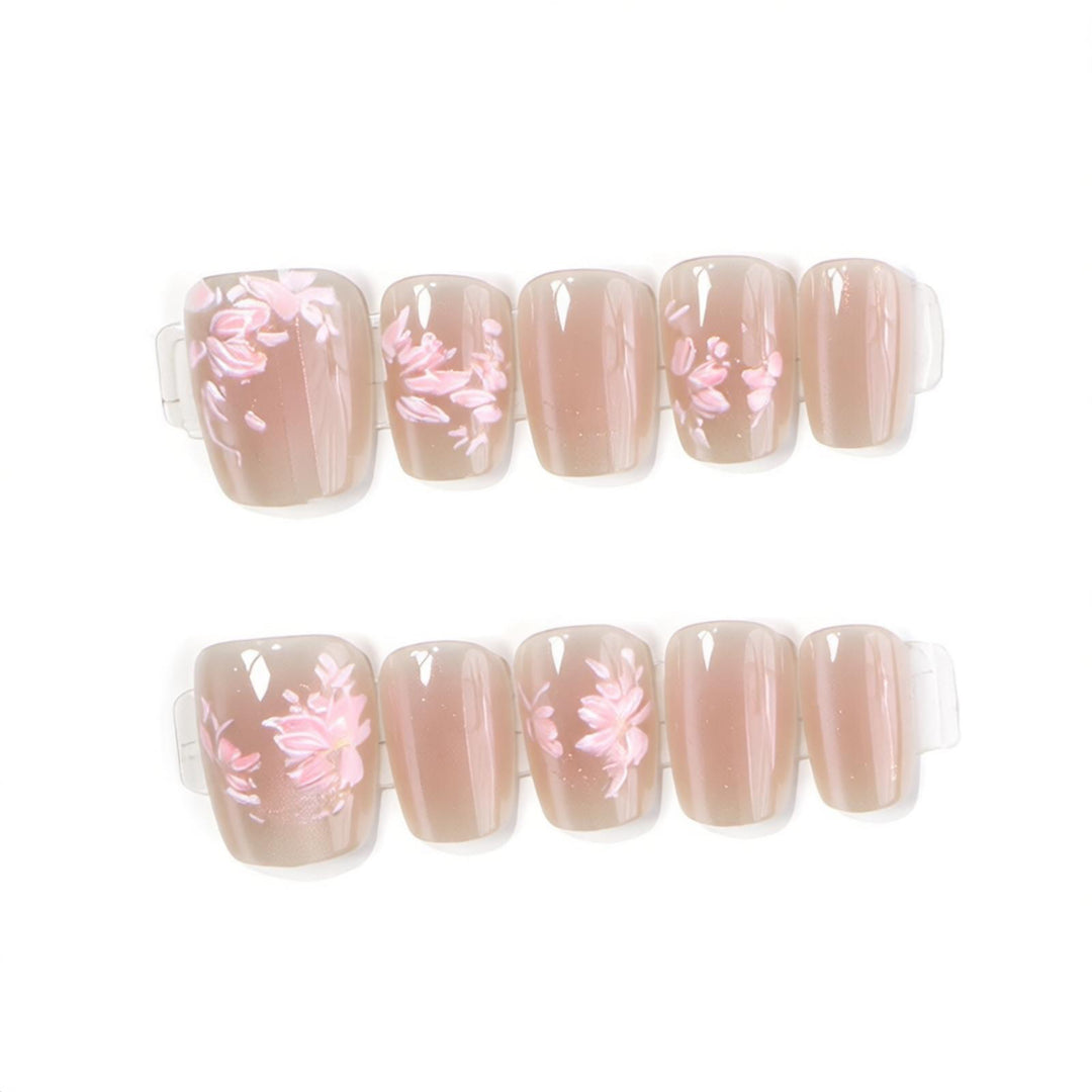 Floral Design Press-On Nail Set Stornfield