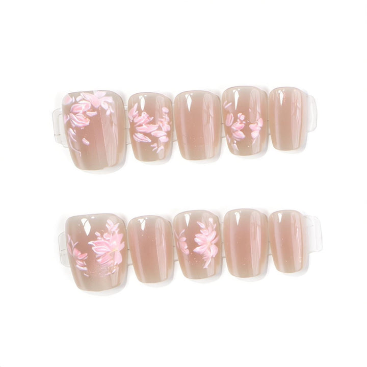 Floral Design Press-On Nail Set Stornfield