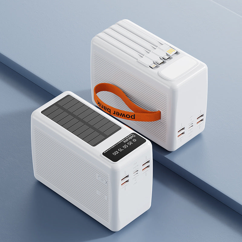 Solar Power Bank with Multifunctional USB Connections and Digital Charge Level Indicator Stornfield