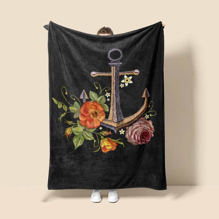 Artistic Skull-Themed Fleece Blanket
