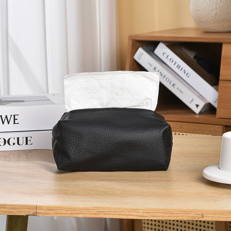 Premium Leather Tissue Box Cover Stornfield