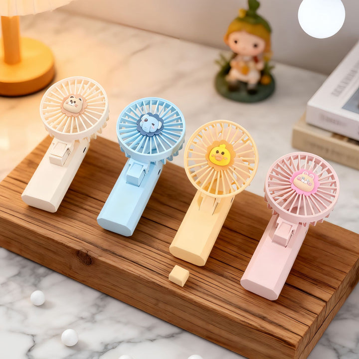 Women's Portable Hand Fan with Cute Lion Patterns Stornfield