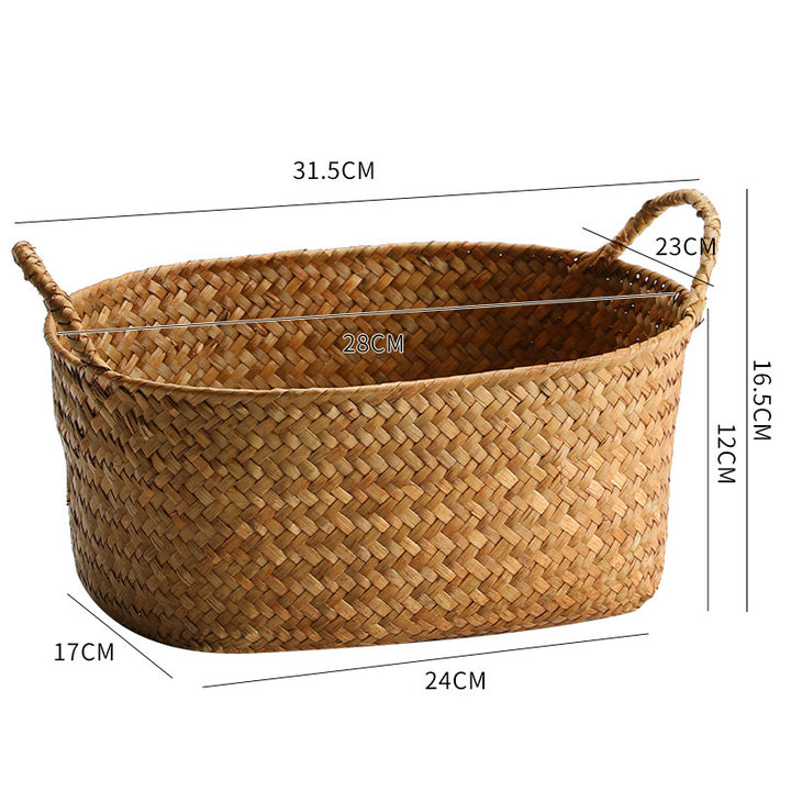 Unisex Handwoven Storage Basket with Practical Carrying Handles Stornfield