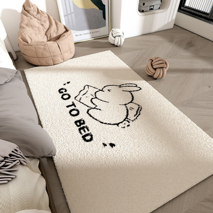 Plush Bunny-Themed Area Rug