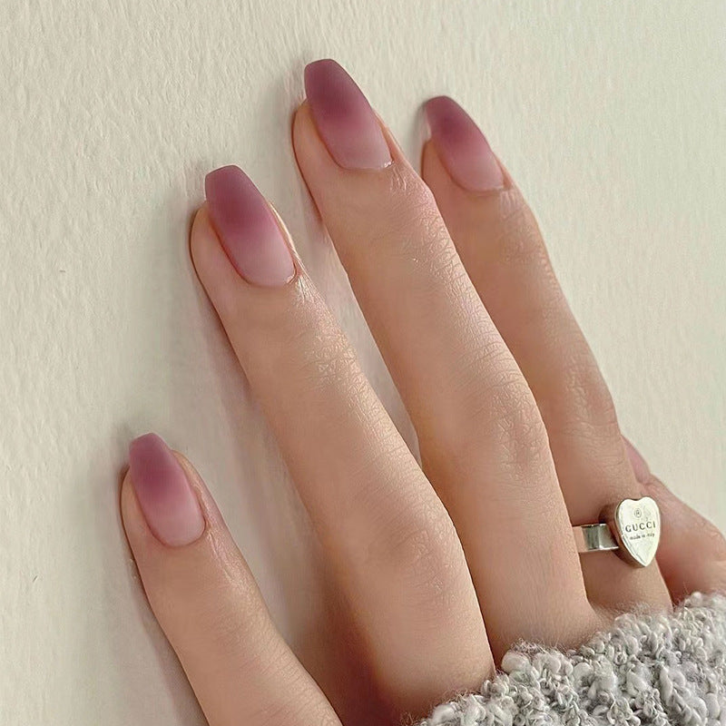 Artistic nail extensions with matte ombre effect Stornfield