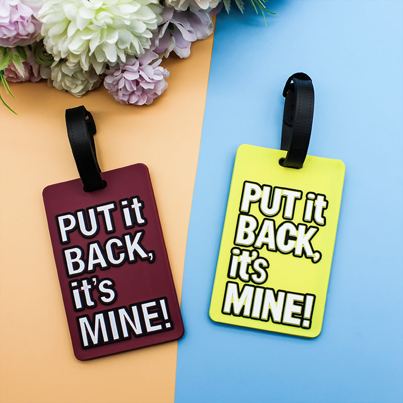 Unisex Luggage Tag with Humorous Saying Bowlift
