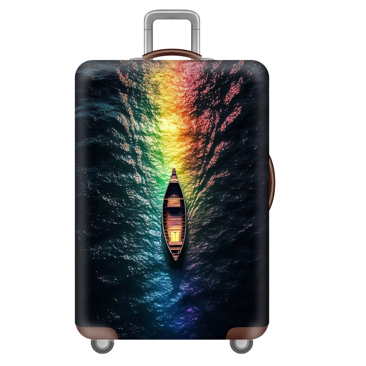 Unisex nan robust Hart shell trolley with lion portrait motif print, shock-resistant ABS polycarbonate shell, multi-wheeled chassis and TSA security lock Stornfield