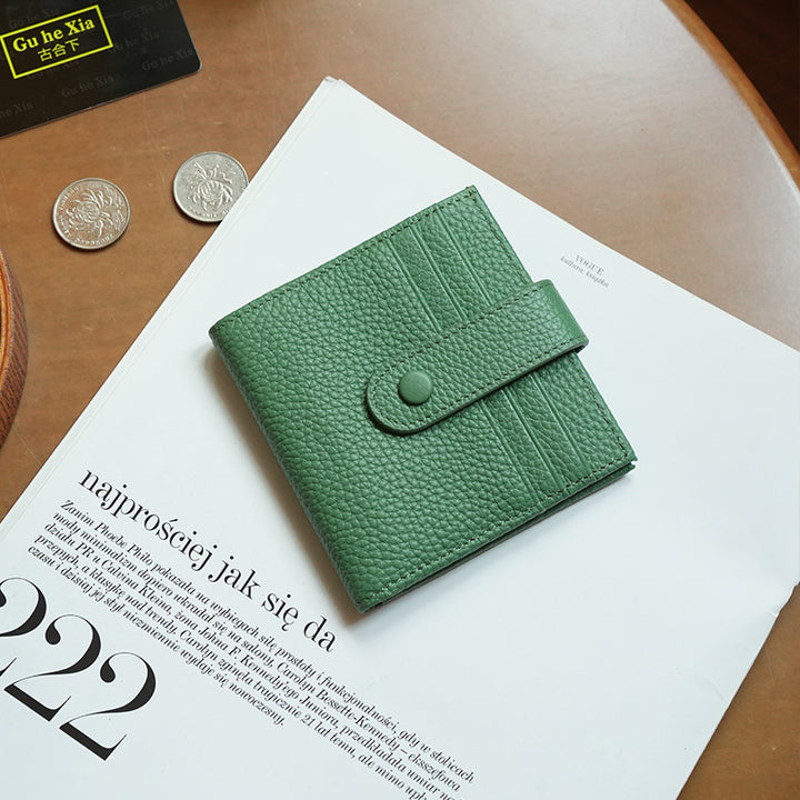 Textured Leather Bi-Fold Wallet