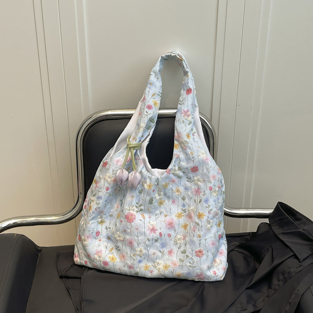 Practical Flower Print Tote Bag Stornfield