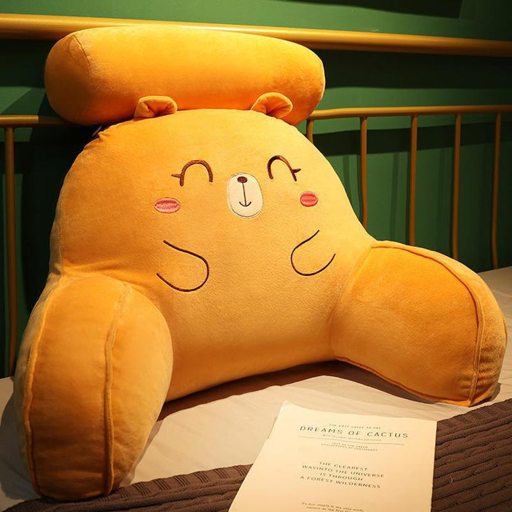 Plush back support cushion with unique vegetable design Stornfield