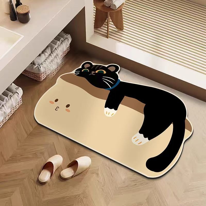 Cute Cartoon Dog-Themed Bath Mat
