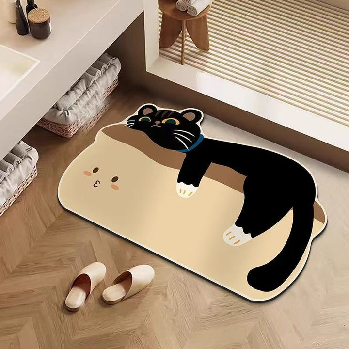 Cute Cartoon Dog-Themed Bath Mat