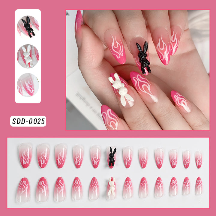 Floral Embellished Press-On Nails