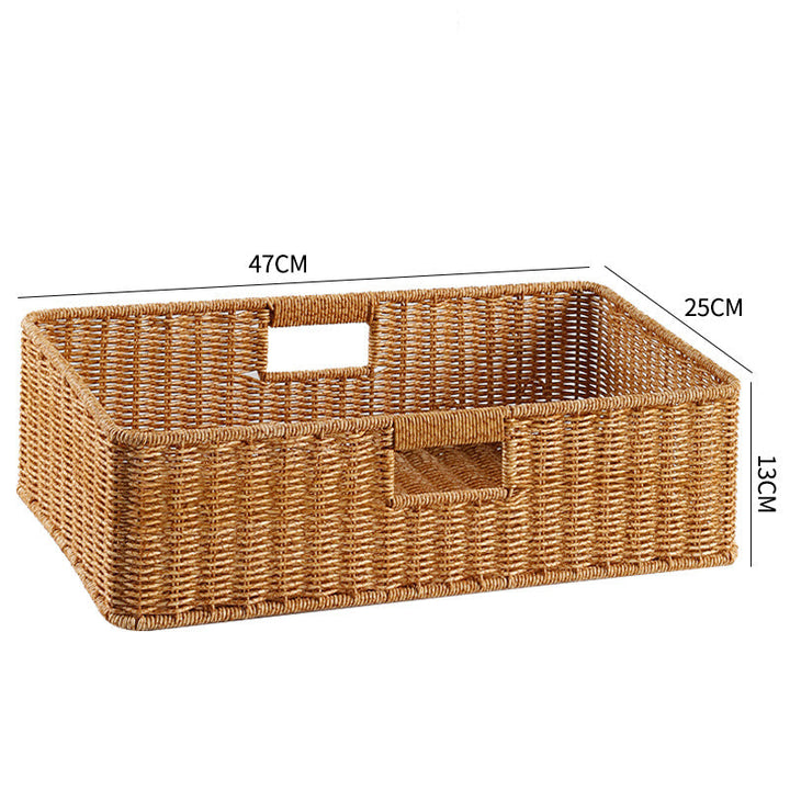 Handwoven Storage Basket with Cutout Handles Stornfield