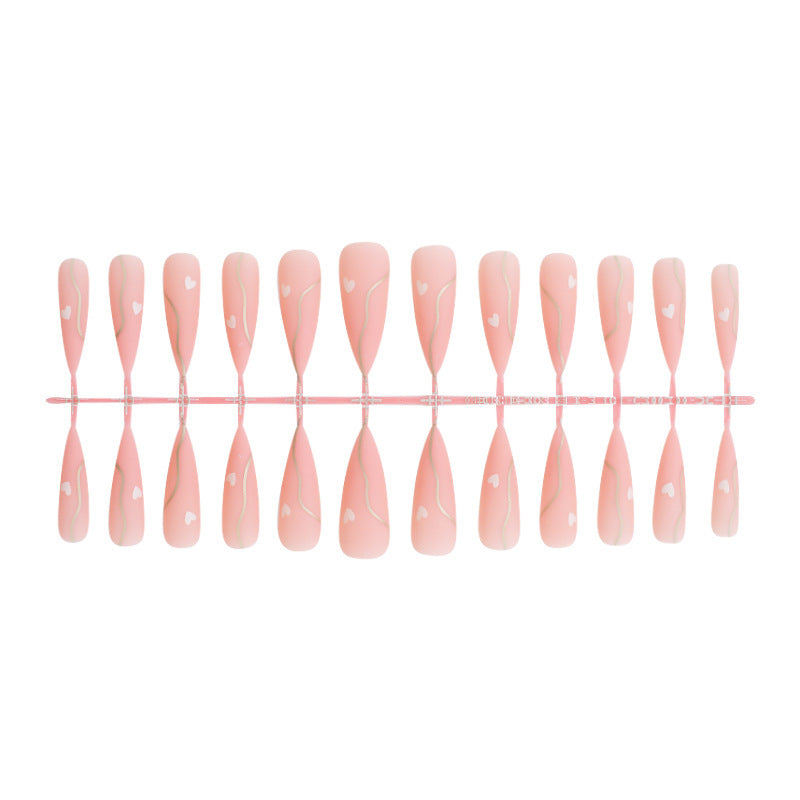 Elegant Heart Accent Press-On Nails Stornfield