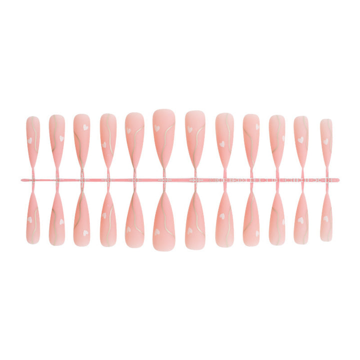 Elegant Heart Accent Press-On Nails Stornfield