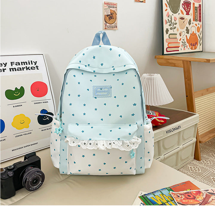 Cute Star Print Lightweight Backpack Stornfield