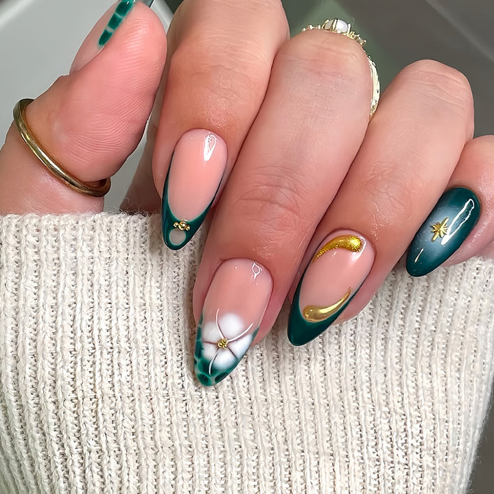 Chic Artistic Press-On Nail Set Stornfield