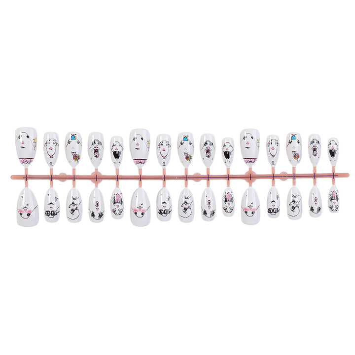 Creative Character-Themed Press-On Nail Art Set Stornfield