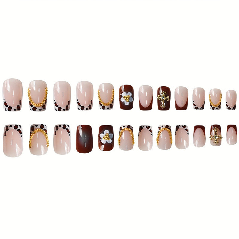 Decorative Floral Press-On Nail Set Stornfield
