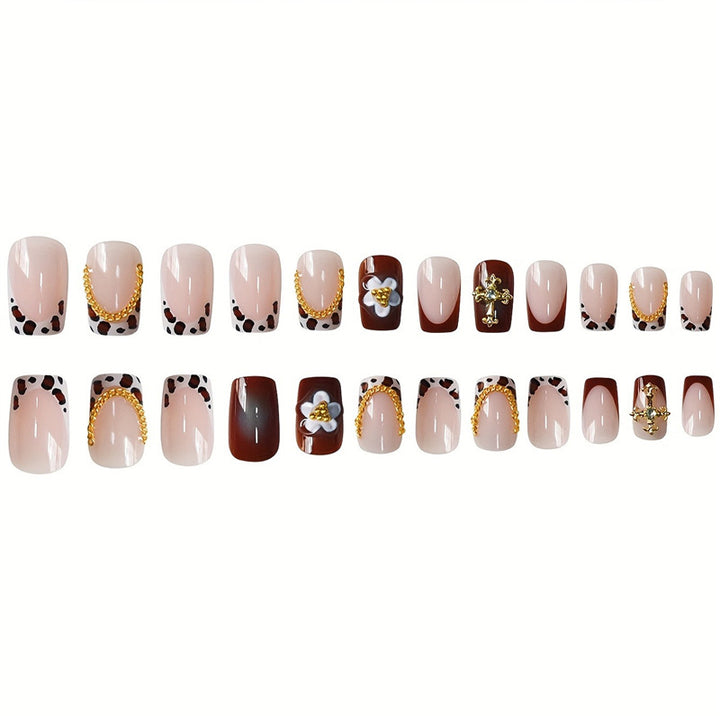 Decorative Floral Press-On Nail Set Stornfield