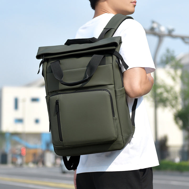Multi-Pocket Waterproof Roll-Top Backpack Stornfield
