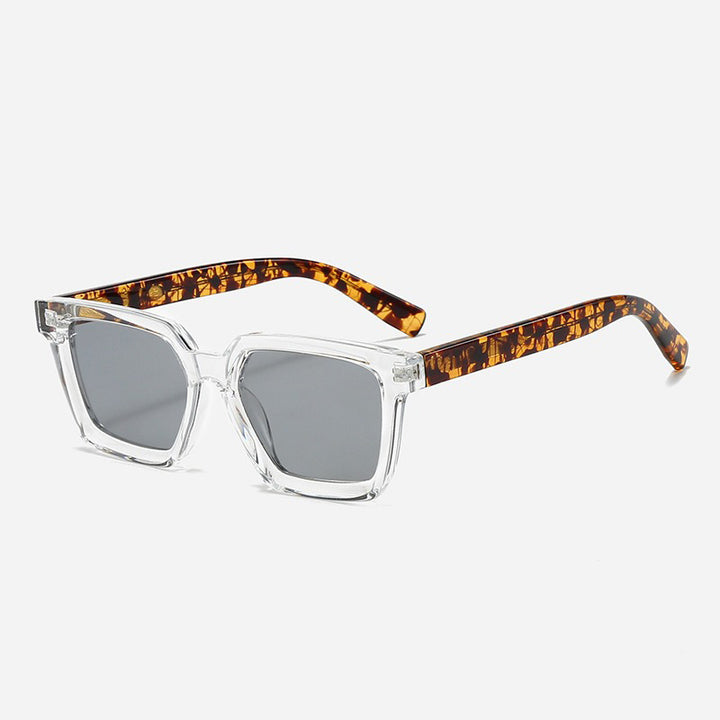 Women's square sunglasses with transparent frame and polarizing lenses Stornfield
