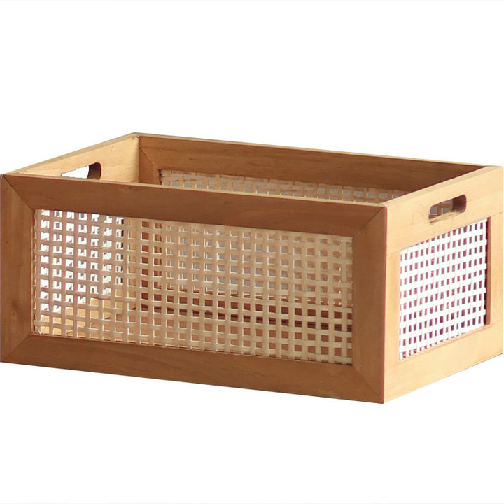 Storage basket made of natural wood Stornfield
