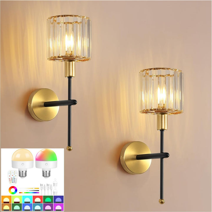 Crystal-Accented LED Wall Sconce