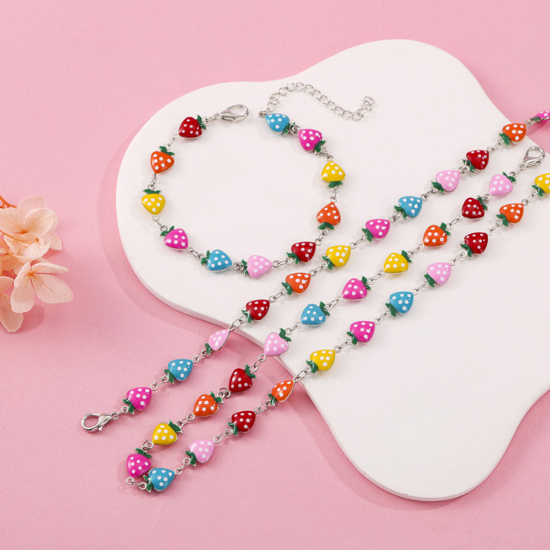 Whimsical Strawberry Charm Bracelet Stornfield