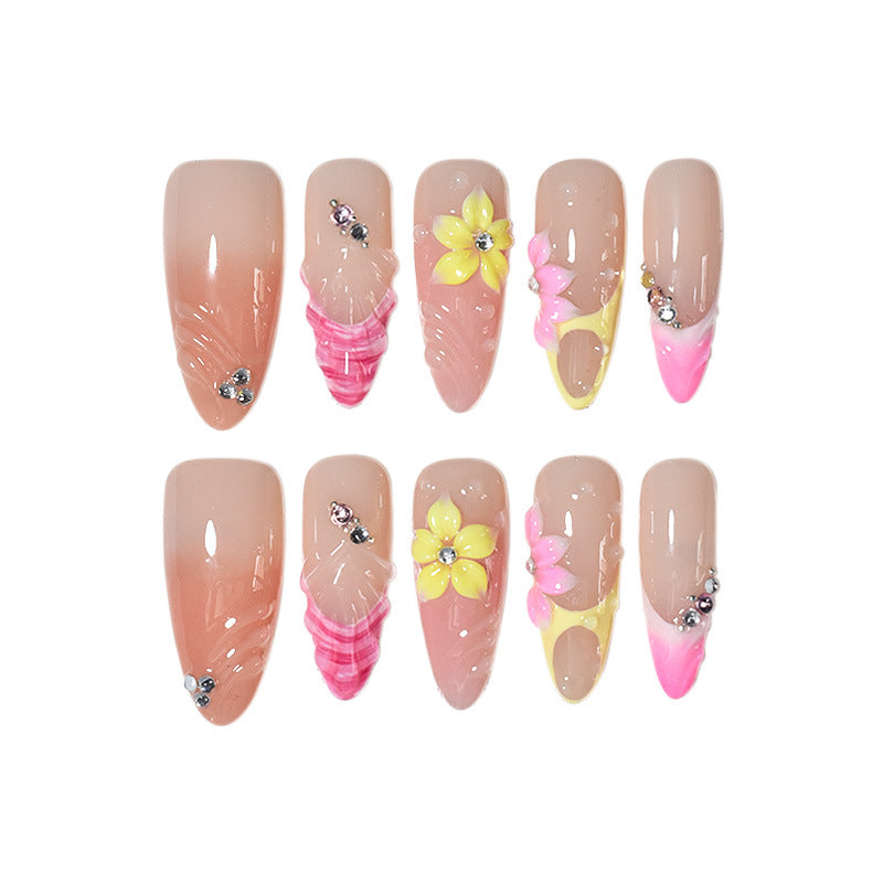 Vibrant Floral Nail Art Extensions Stornfield