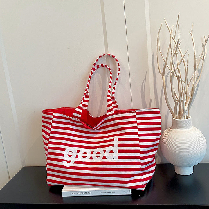 WoSpacious Canvas Beach Tote Bag Stornfield