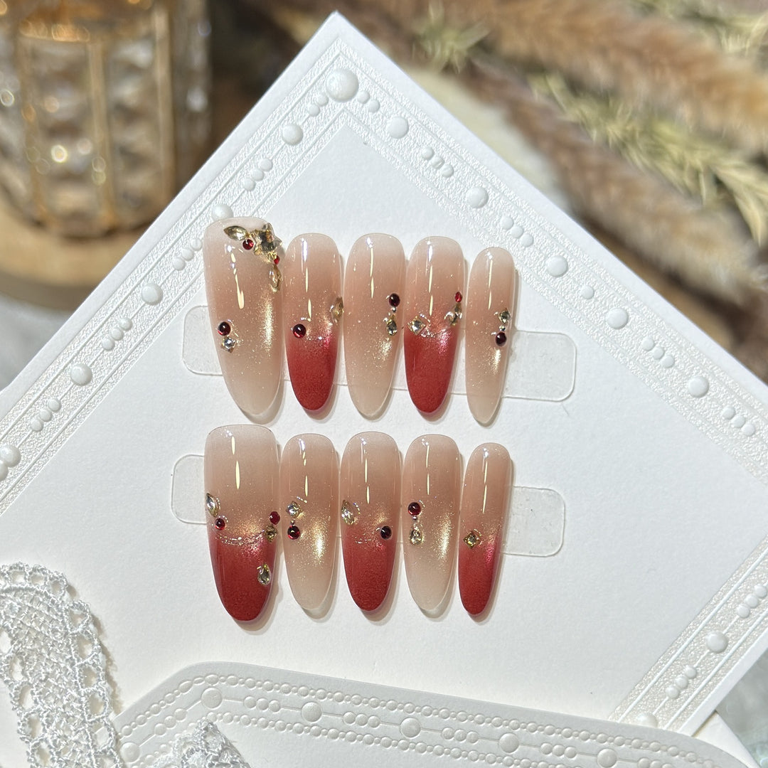 Decorative Press-On Nail Tips Set