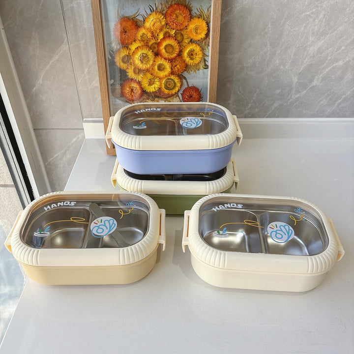 Multi-Compartment Glass Food Storage Container