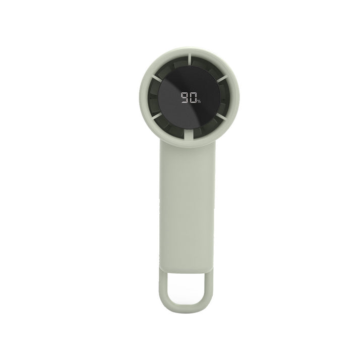 Unisex nan compact wireless hand fan with digital LED battery indicator and loop holder Stornfield