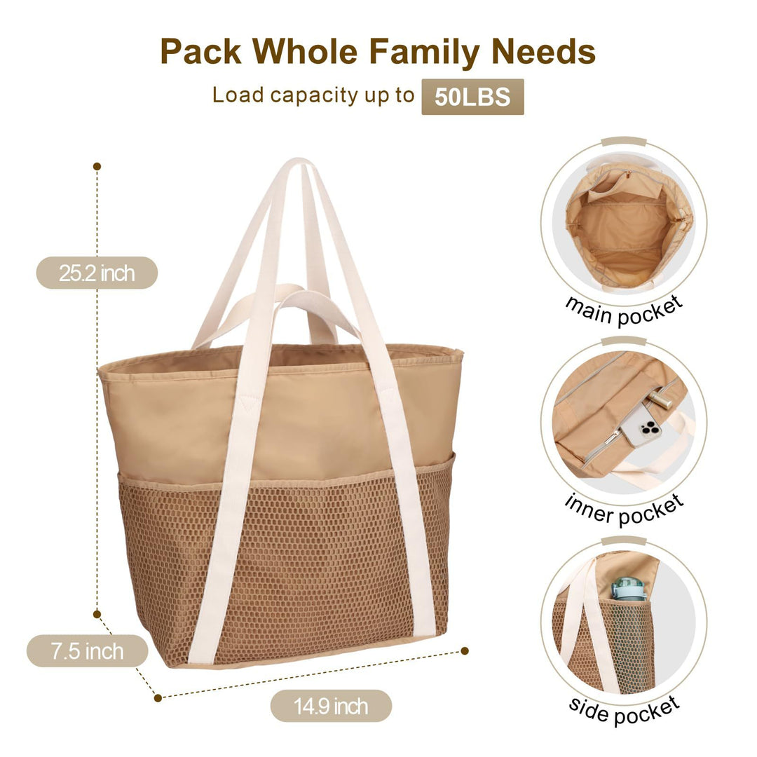 Multifunctional shopping bag with mesh fabric Stornfield