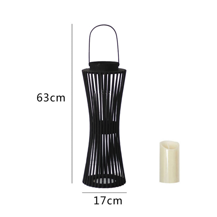 Elegant lantern made of woven wood Stornfield