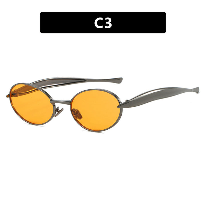 Women's fashionable sunglasses with oval frame and sparkling details Stornfield