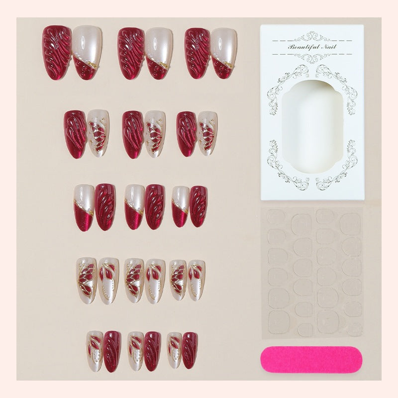 Acrylic nail set with glamorous 3D design and luxurious embellishments Stornfield