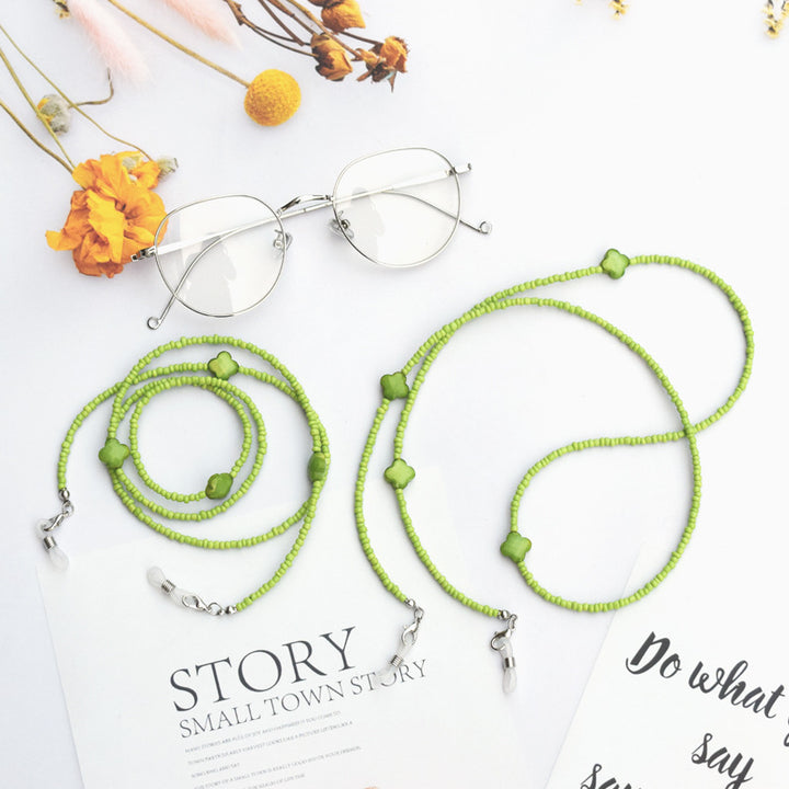 Beaded Eyewear Chain with Flower Accents Stornfield