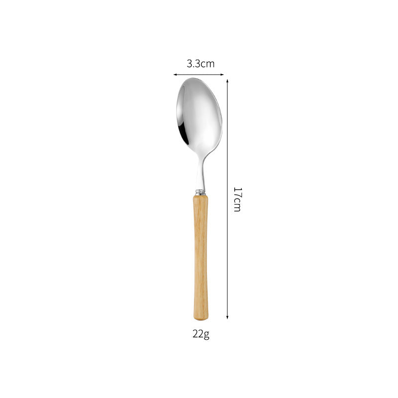 Elegant serving spoon with ergonomic wooden handle Stornfield