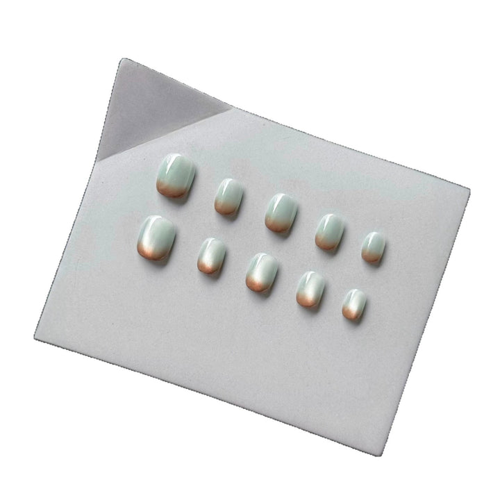 Stylish Press-On Nail Set with Gradient Finish