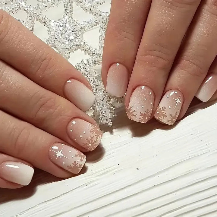 Artistic Winter-Themed Nail Art Stornfield
