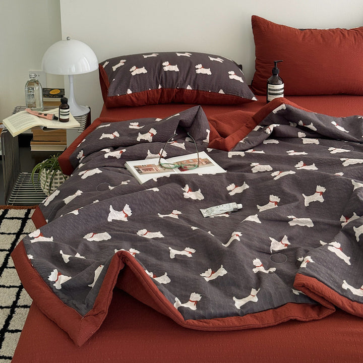 Striped Lightweight Quilted Bedspread