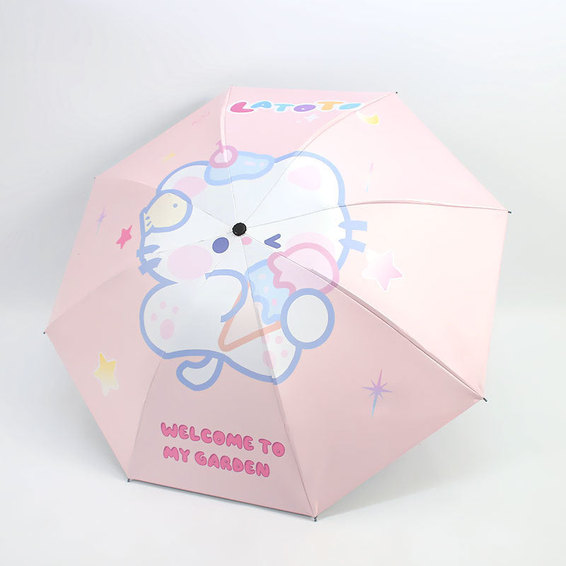 Women Folding Umbrella with Cute Animal Design Stornfield