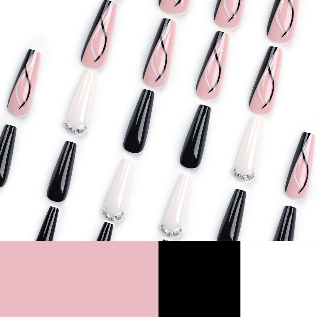 Artful acrylic nails with elegant design Stornfield