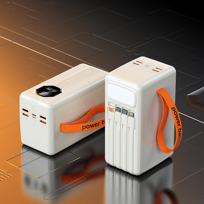Portable power bank with integrated charging cables and intelligent fast charging function Stornfield