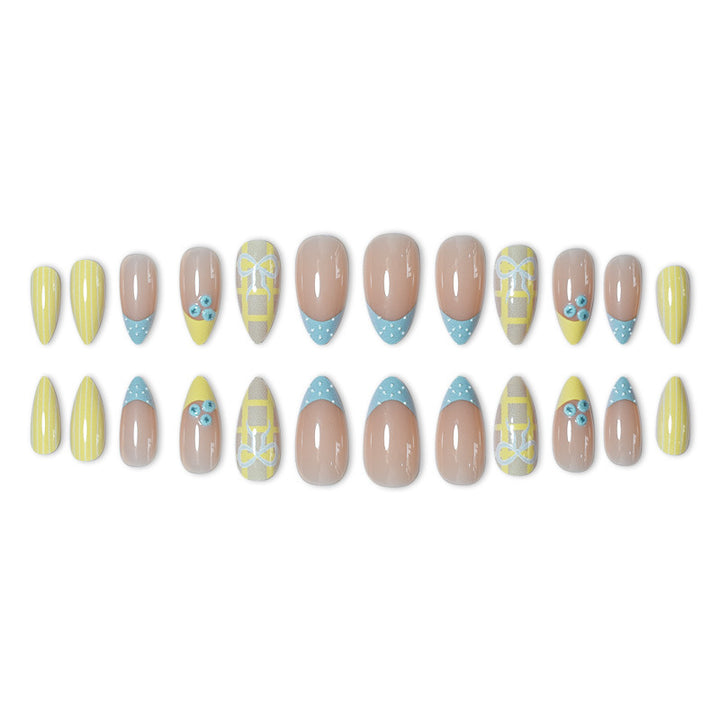 Designer Press-On Nail Art Set with Unique Patterns Stornfield