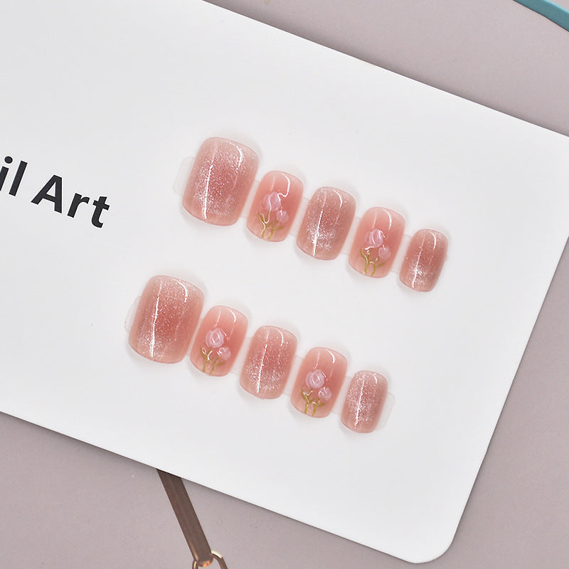 Glamorous Heart-Themed Press-On Nail Set Stornfield