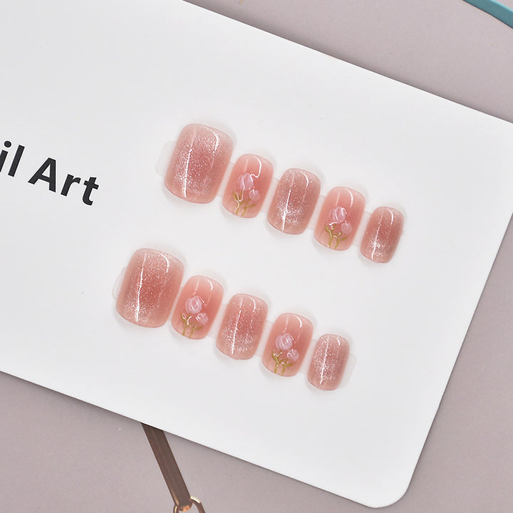 Glamorous Heart-Themed Press-On Nail Set Stornfield